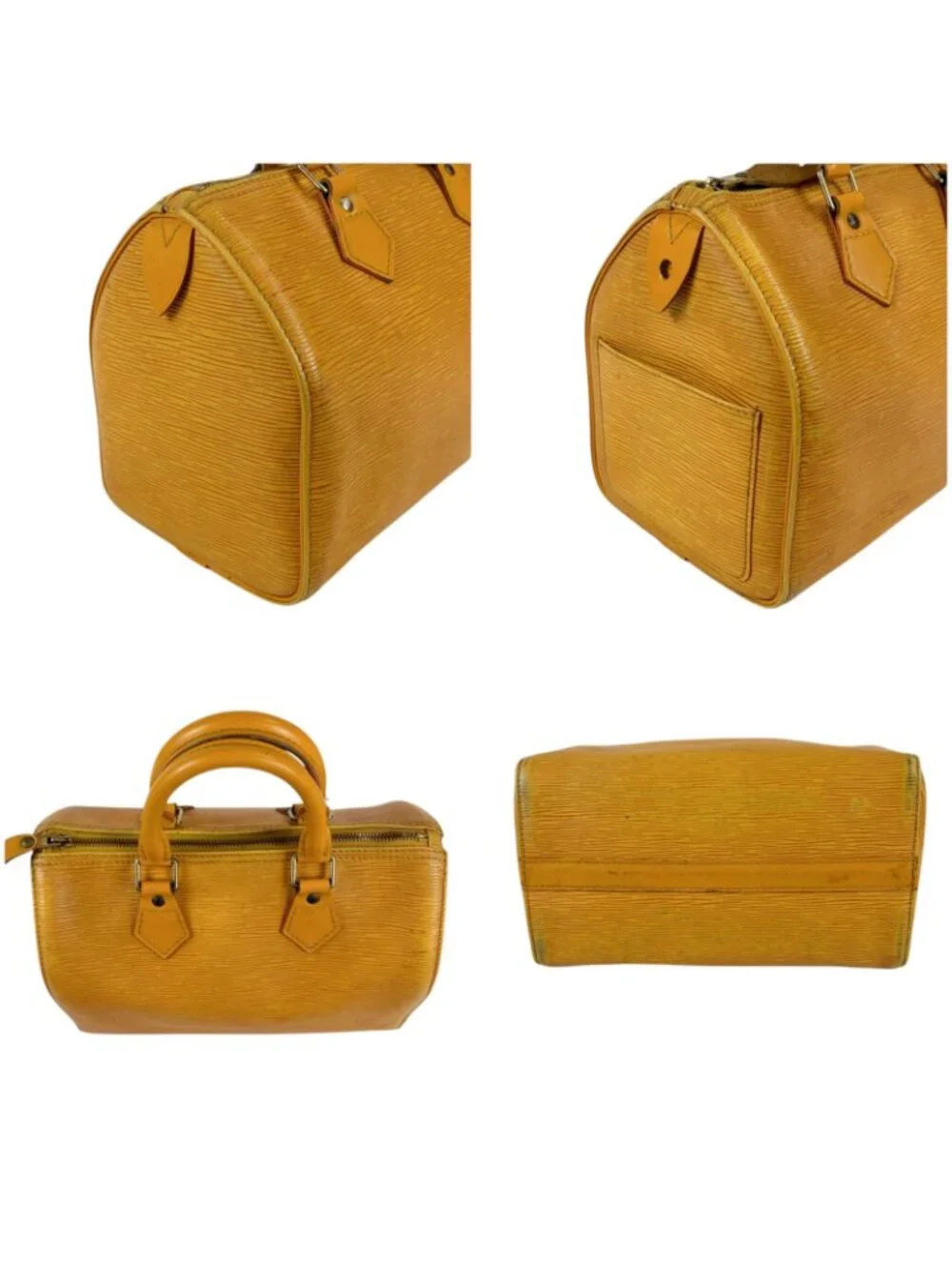Louis Vuitton Speedy 25 Mini Boston Bag Epi Leather Yellow